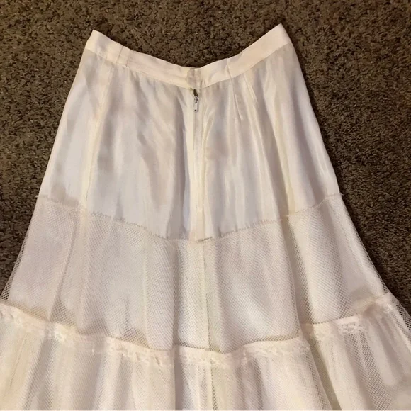 Vintage Wedding Dress Skirt Slip Womens S? Used Cream - Picture 13 of 14
